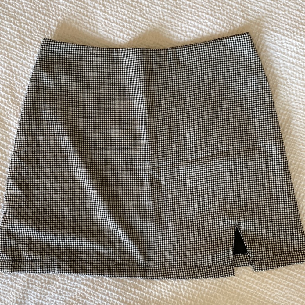 Checkered mini skirt